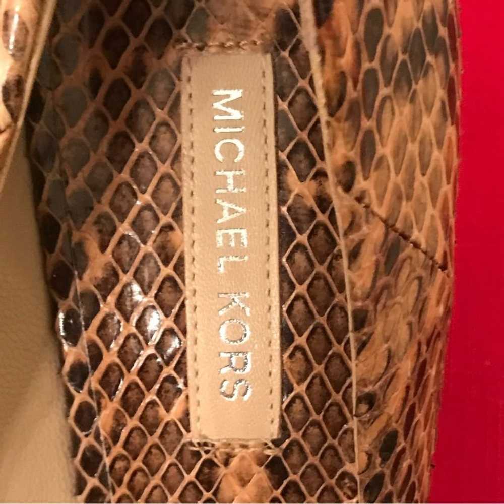 Michael Kors Snakeskin Peep Toe Wedge - image 4