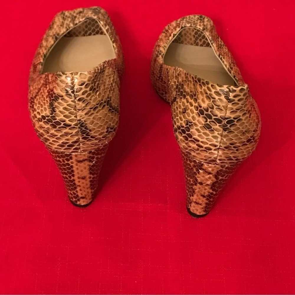 Michael Kors Snakeskin Peep Toe Wedge - image 6