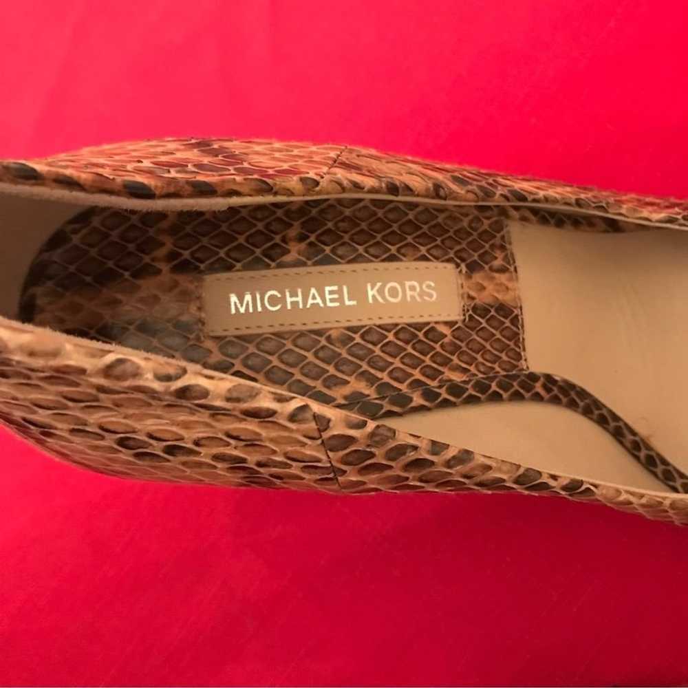 Michael Kors Snakeskin Peep Toe Wedge - image 7