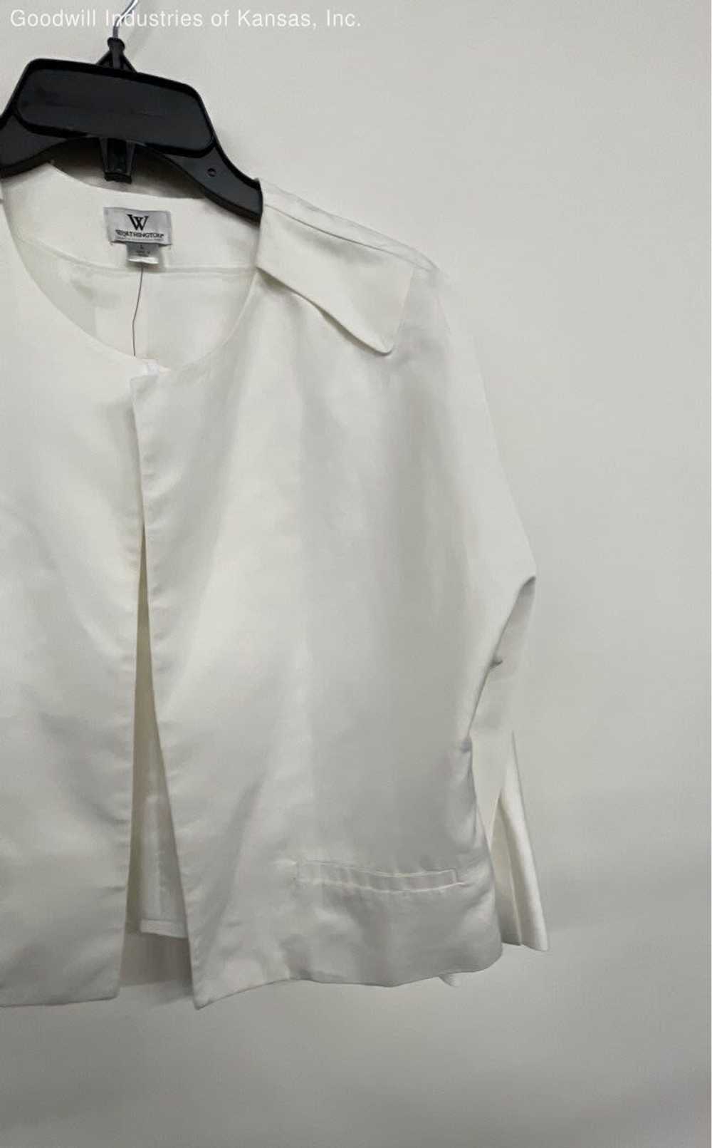 Worthington White Cardigan Blazer Jacket - Size L - image 3