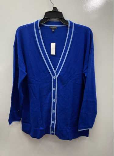 Talbots Women Blue Button Up Cardigan Sz L NWT