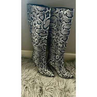 NEW Michael Kors Rue Snake Embossed Knee Boot