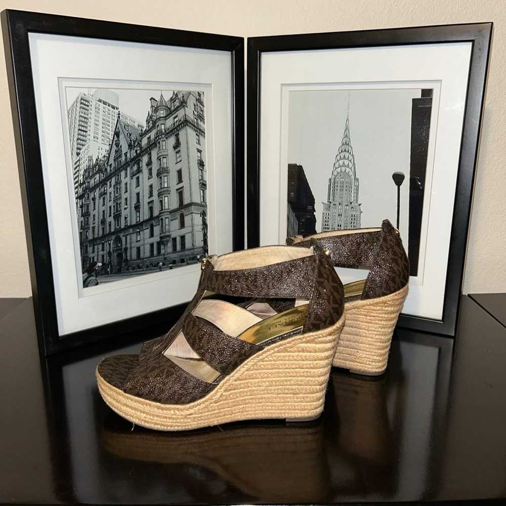 Michael Kors, brown wedge shoes - image 4