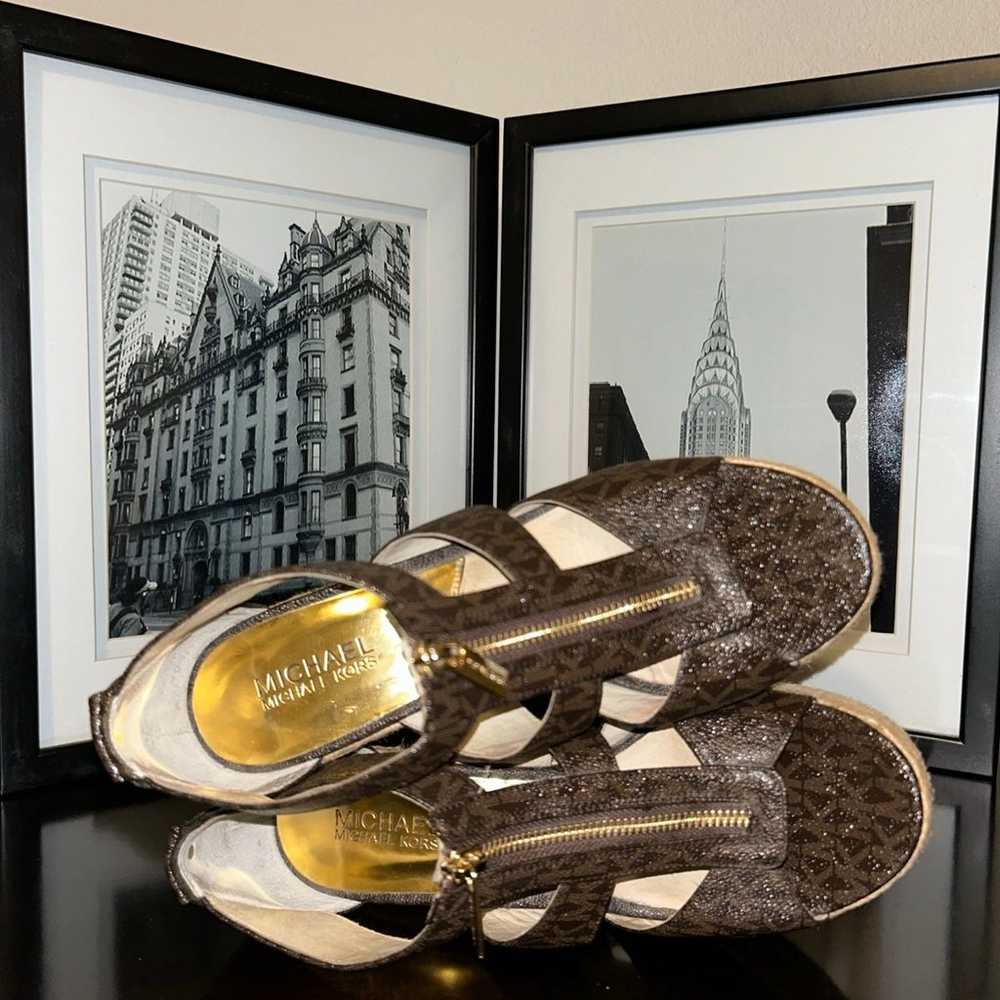 Michael Kors, brown wedge shoes - image 6