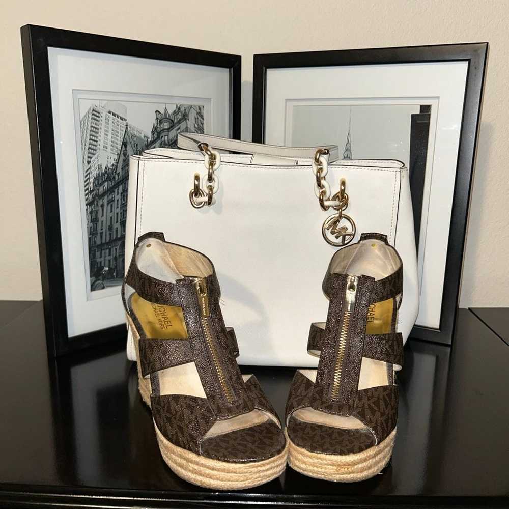 Michael Kors, brown wedge shoes - image 7