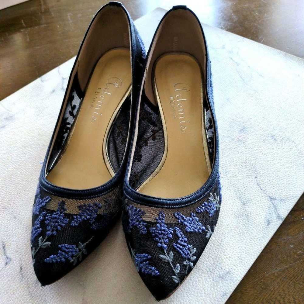 DIANA Lavender Embroidered Lace Pumps Navy 23.5cm - image 2