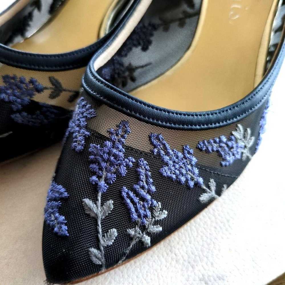 DIANA Lavender Embroidered Lace Pumps Navy 23.5cm - image 3