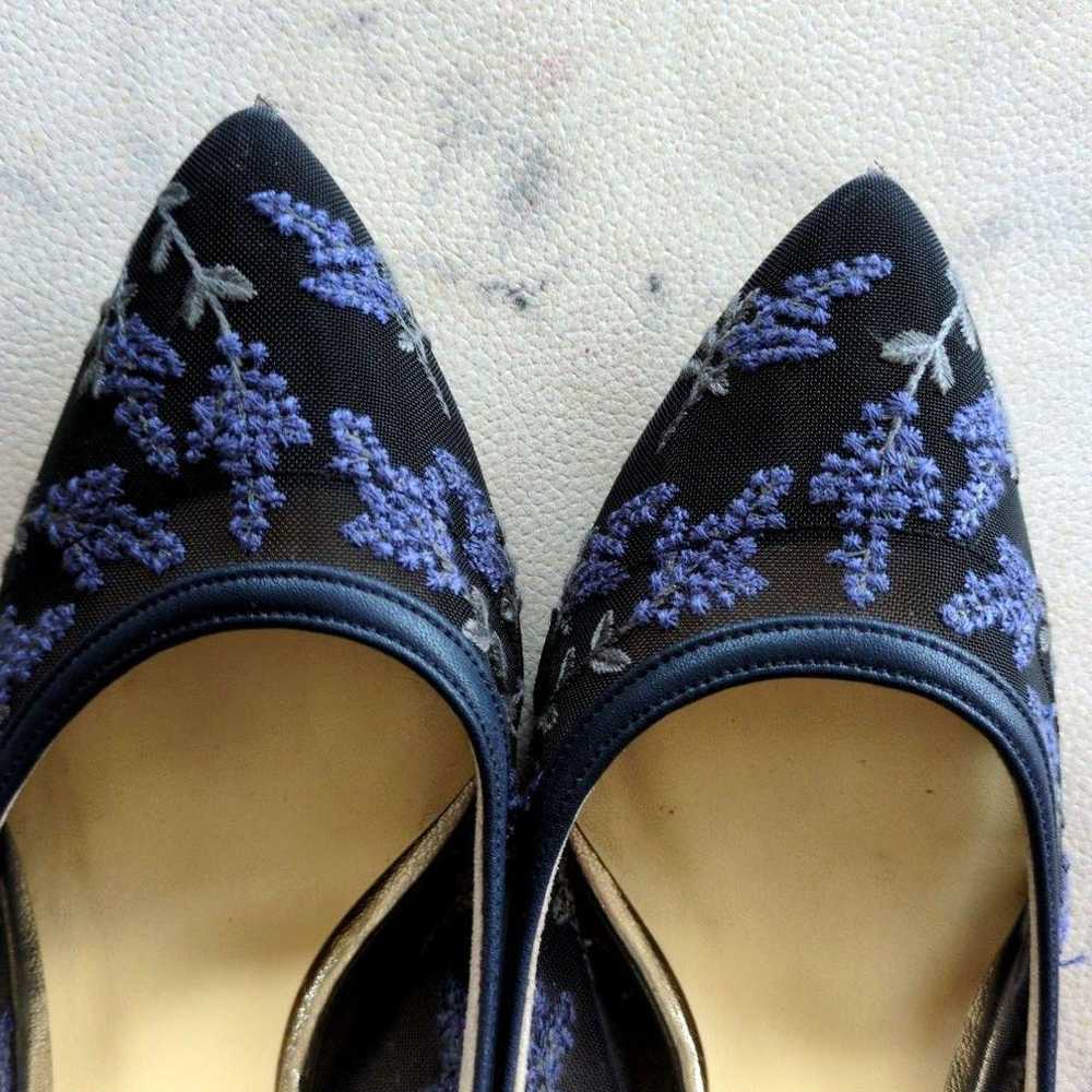 DIANA Lavender Embroidered Lace Pumps Navy 23.5cm - image 7