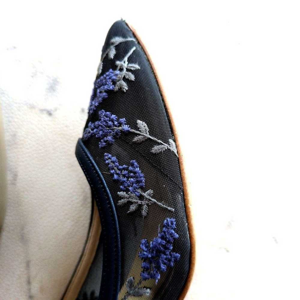 DIANA Lavender Embroidered Lace Pumps Navy 23.5cm - image 9