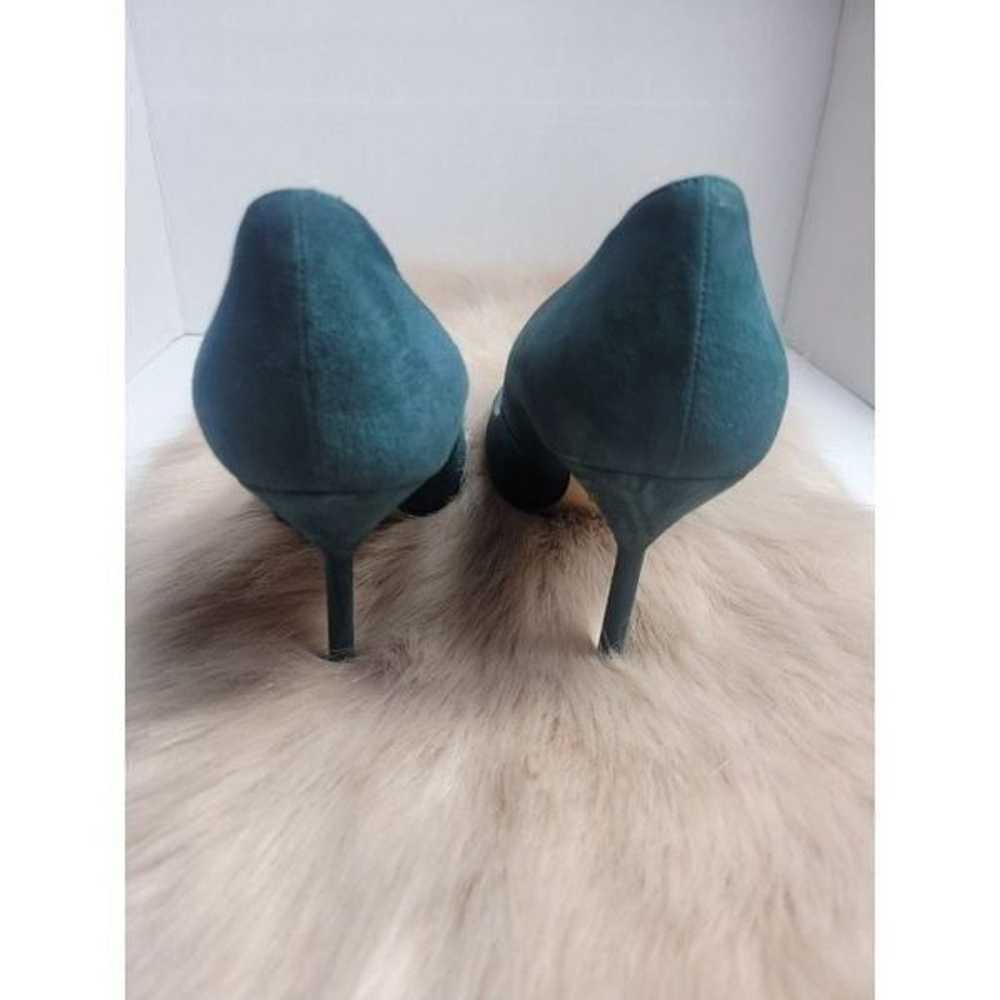 Carolina Herrera Pointed Toe Green Suede Pumpl Sh… - image 6