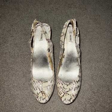 MIU MIU snake skin wedges