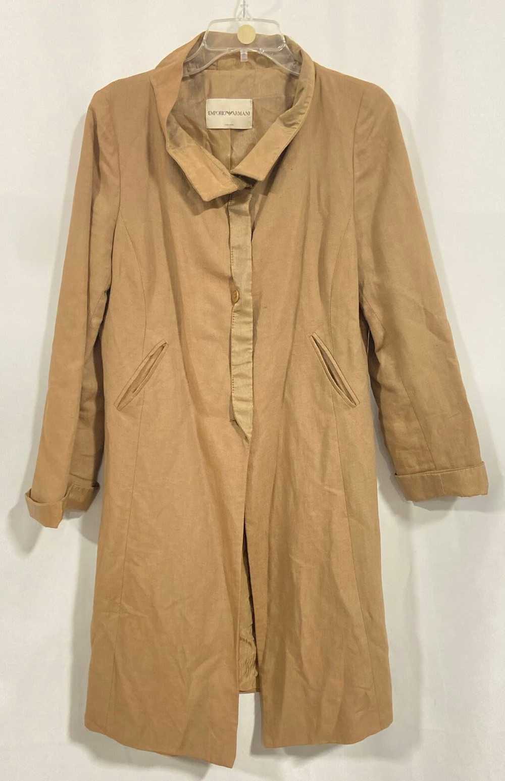 Emporio Armani Women Beige Vintage Long Coat S - image 1