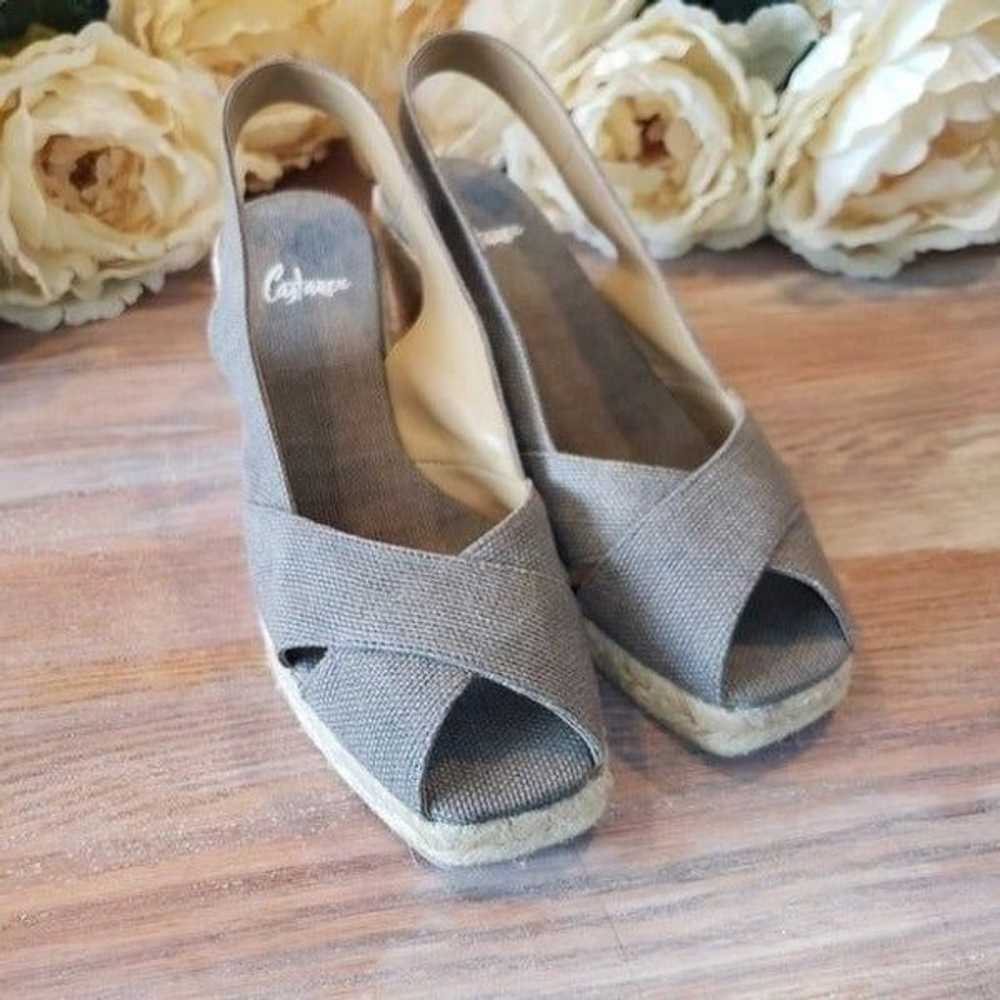 Castaner Wedge Heel in Grey Canvas Women's Size 3… - image 1