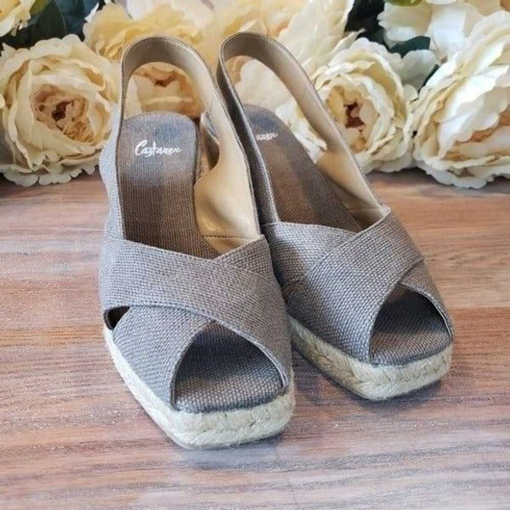 Castaner Wedge Heel in Grey Canvas Women's Size 3… - image 3