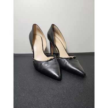 Nine West Takeitez Black Leather Pumps Size 10 - image 1