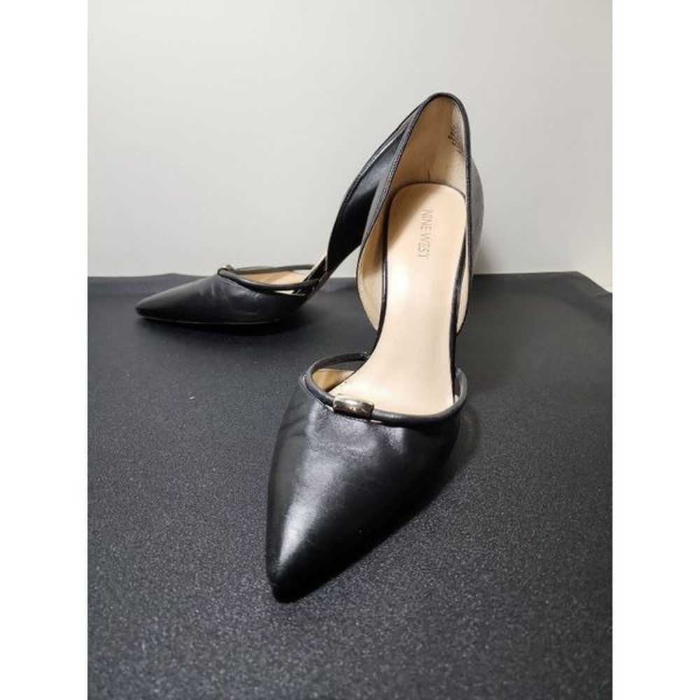 Nine West Takeitez Black Leather Pumps Size 10 - image 5