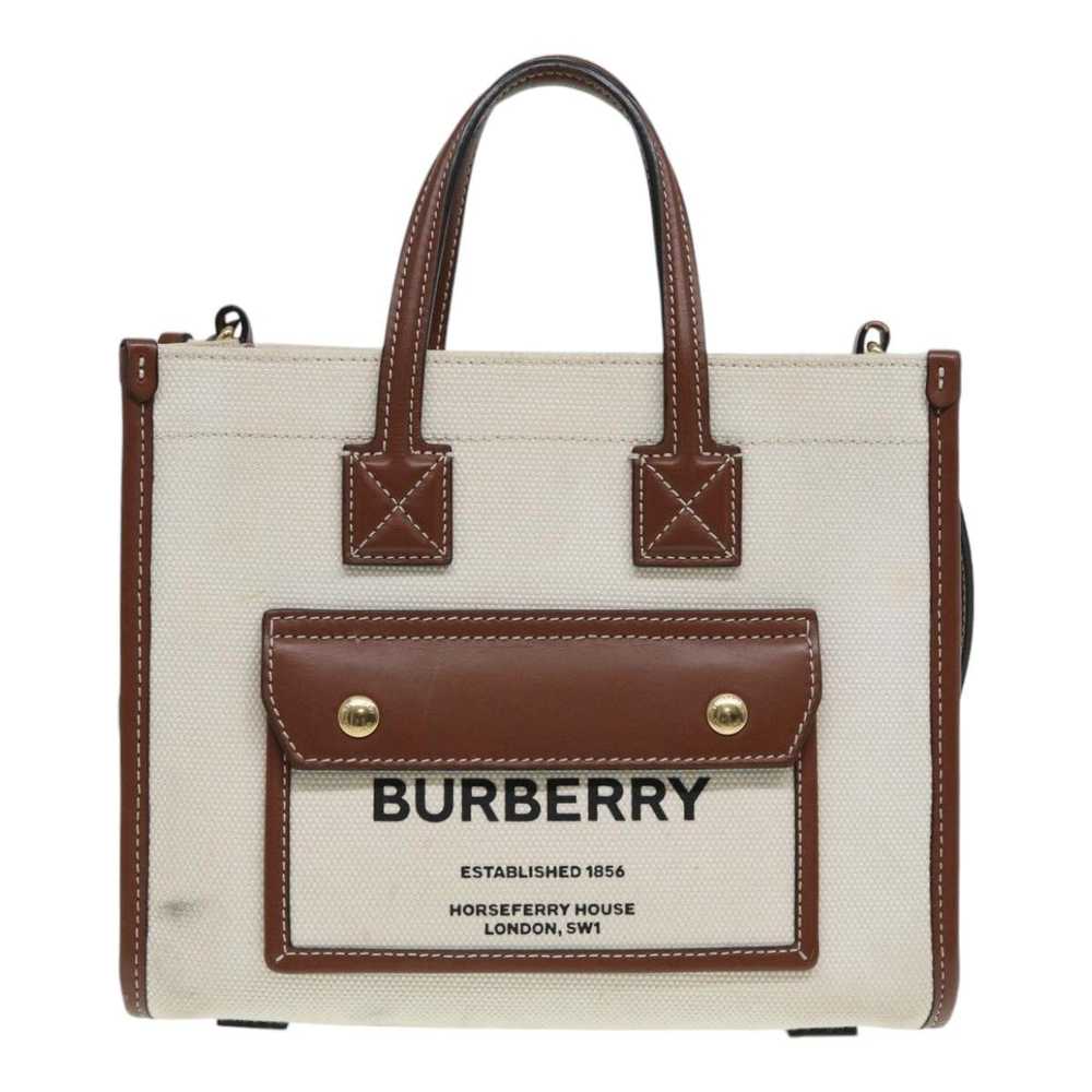 Burberry Horseferry Beige Canvas Handbag (Pre-Own… - image 12