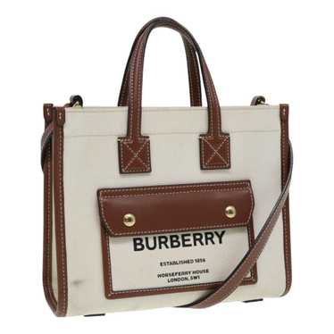 Burberry Horseferry Beige Canvas Handbag (Pre-Own… - image 1