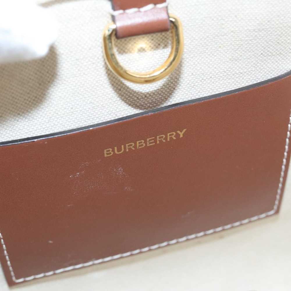 Burberry Horseferry Beige Canvas Handbag (Pre-Own… - image 6