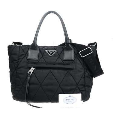 Prada Tessuto Black Synthetic Handbag (Pre-Owned)