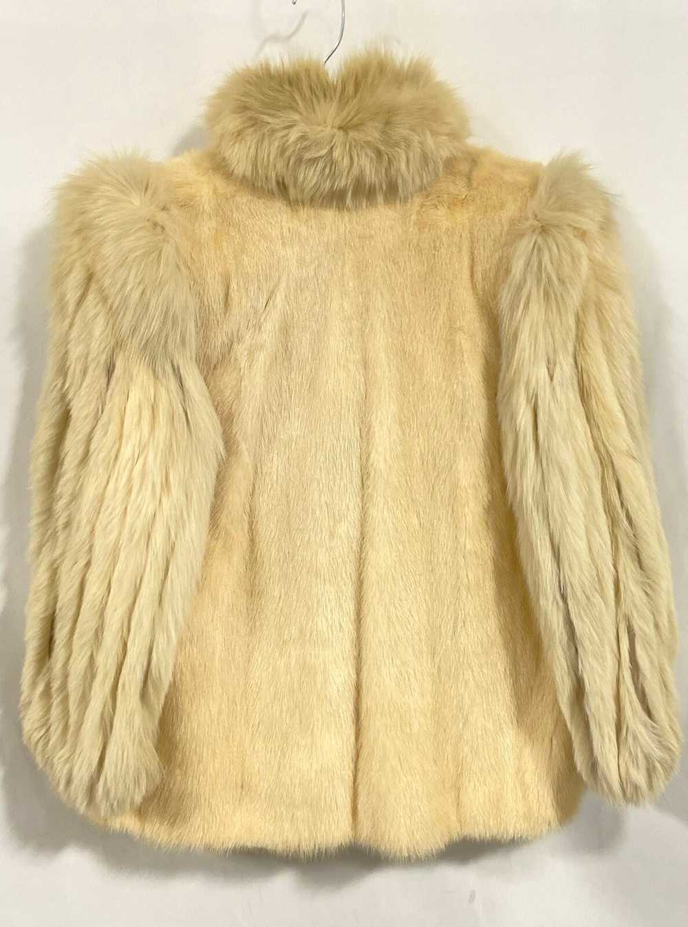 Saga Mink Women Ivory Fur Coat L - image 2