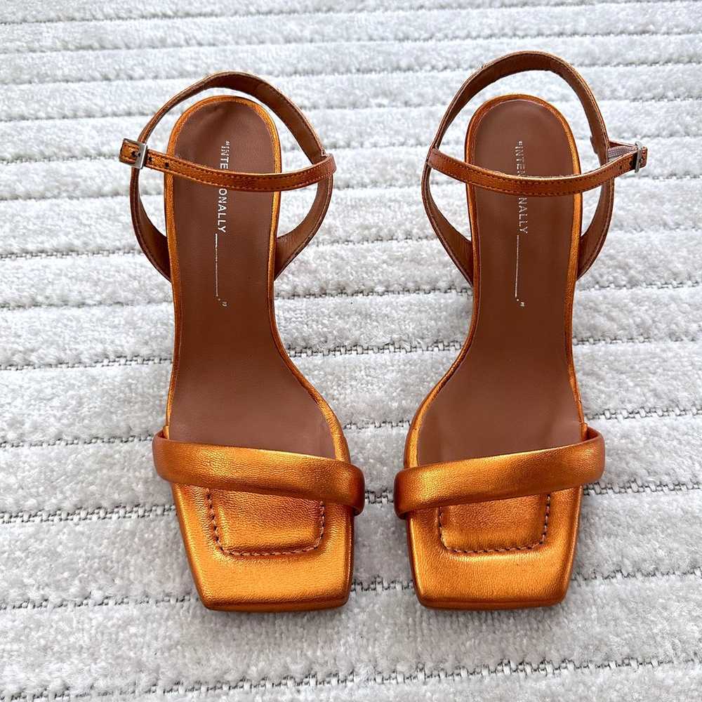 Intentionally Blank Yuxta Metallic Heel Sandals i… - image 3