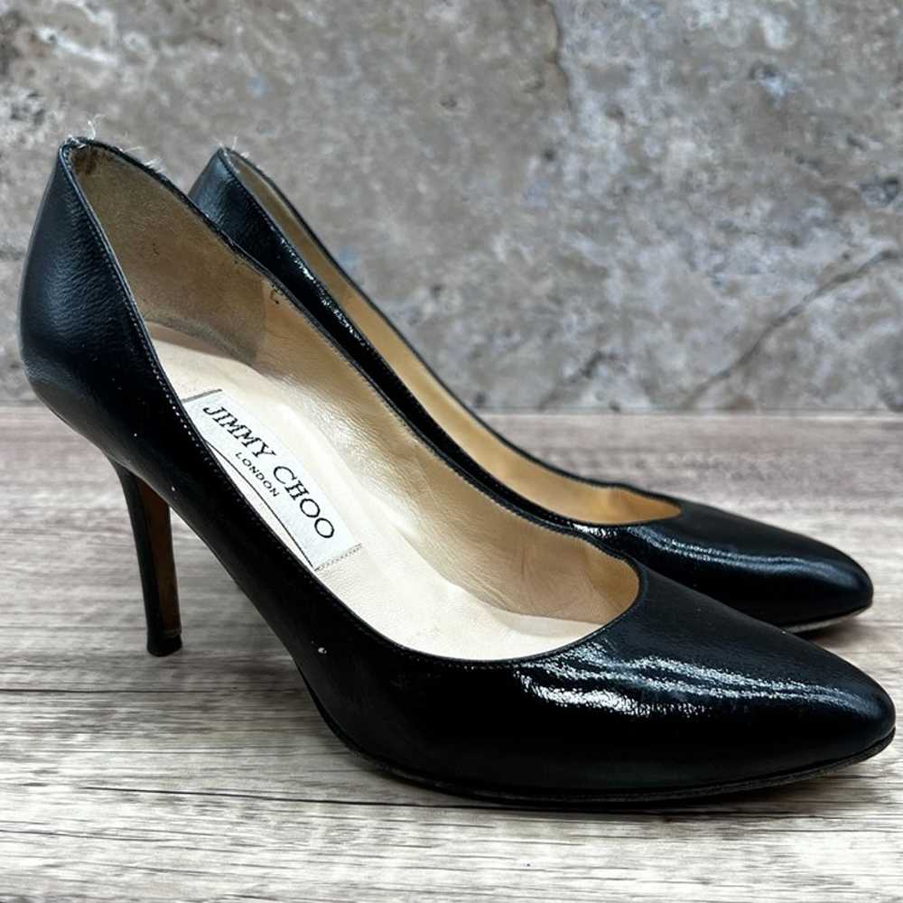 Jimmy Choo Pumps Heels Women Size 34.5 Black Soli… - image 6