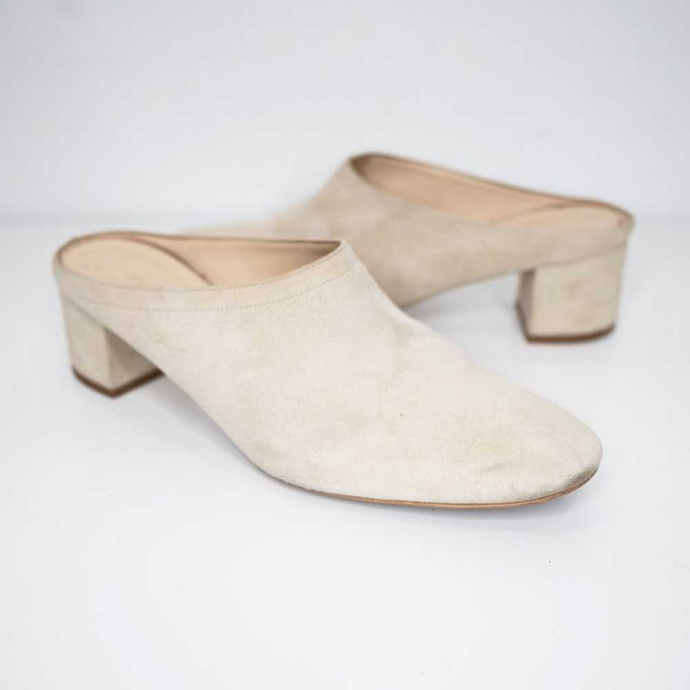 Everlane The Day Heel Mule Bone Cream Suede Block… - image 2