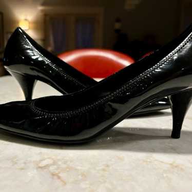 Black Prada Patent Leather Heels - image 1