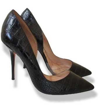 Lucy Choi black leather pumps size 8 A-72