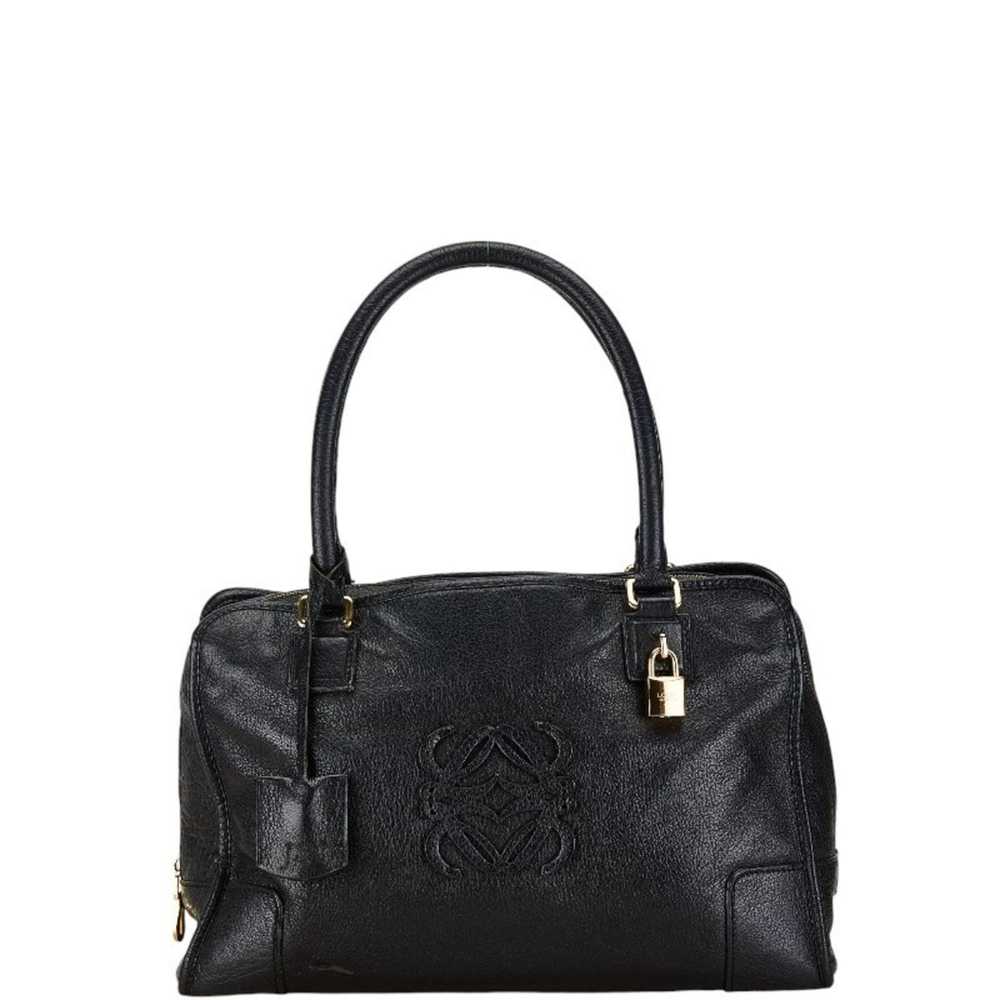 Loewe LOEWE Amazona 36 Anagram Handbag Black Leat… - image 1