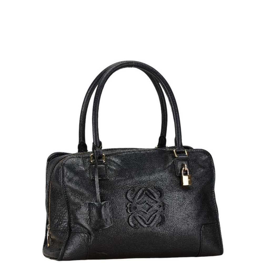 Loewe LOEWE Amazona 36 Anagram Handbag Black Leat… - image 3