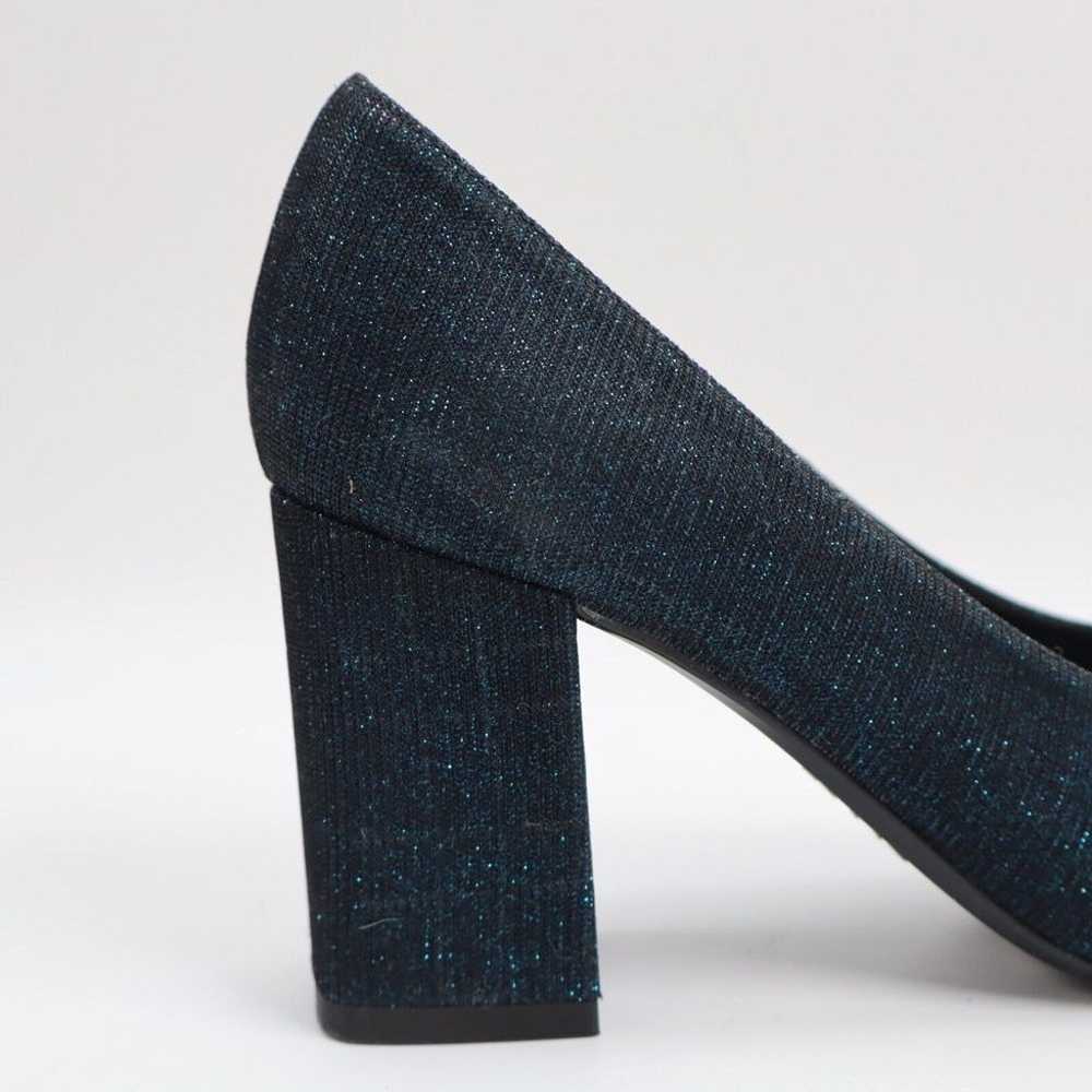 Aquatalia Peony Metallic Pump Block Heel, Blue 6.… - image 10