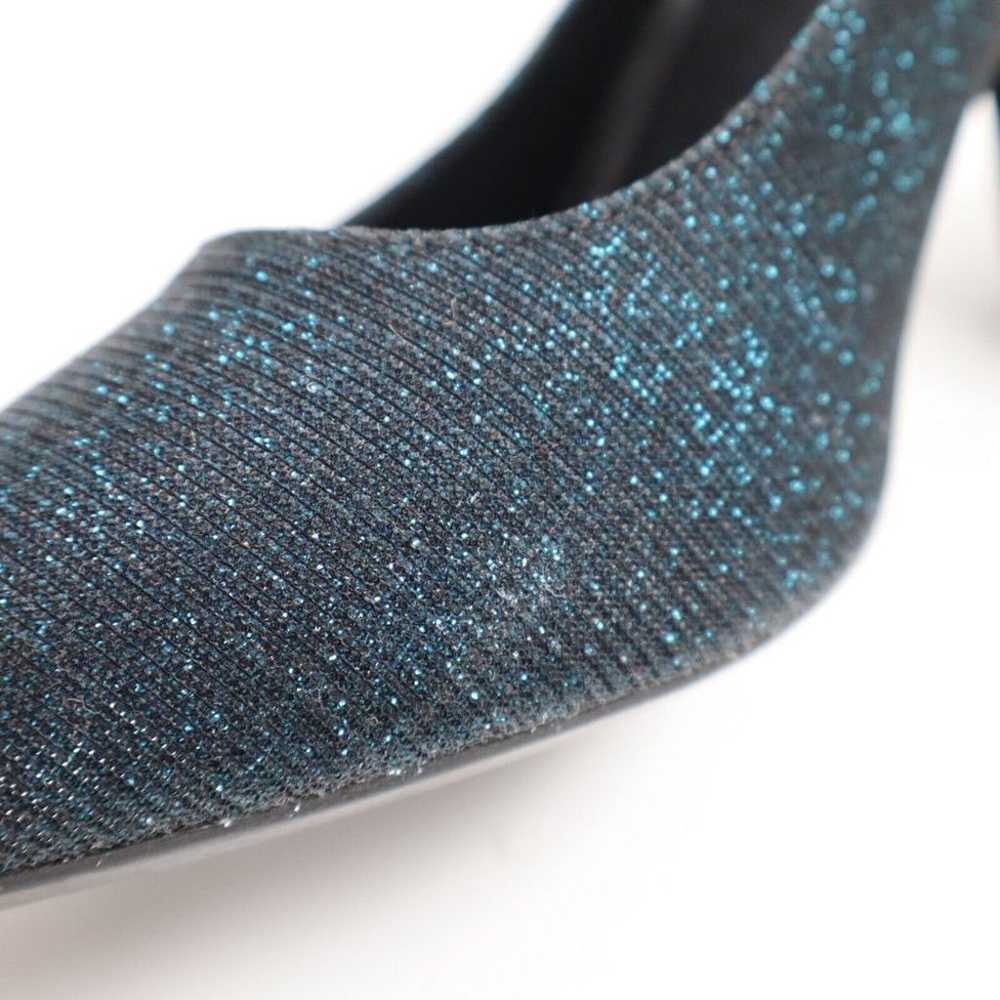 Aquatalia Peony Metallic Pump Block Heel, Blue 6.… - image 12