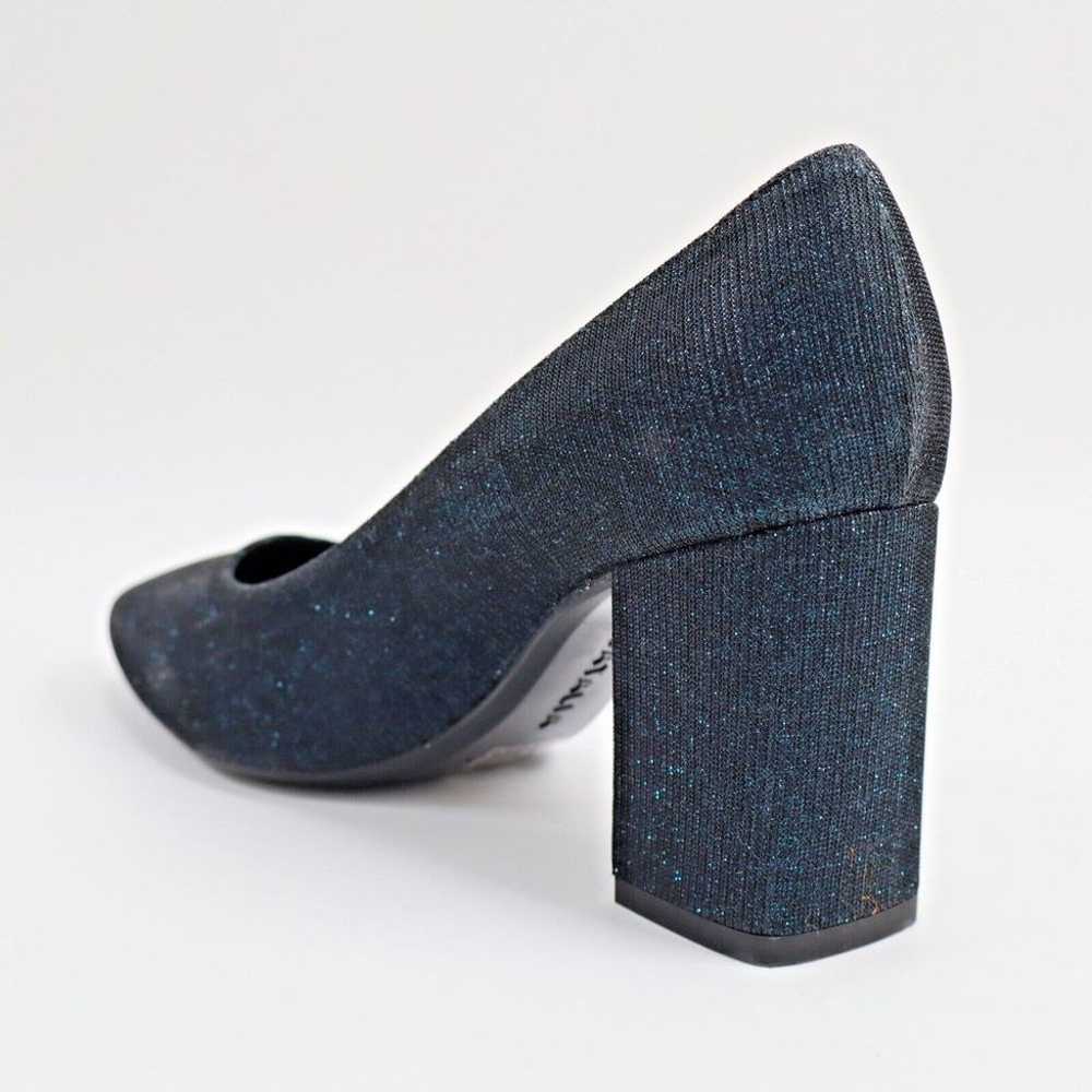 Aquatalia Peony Metallic Pump Block Heel, Blue 6.… - image 6