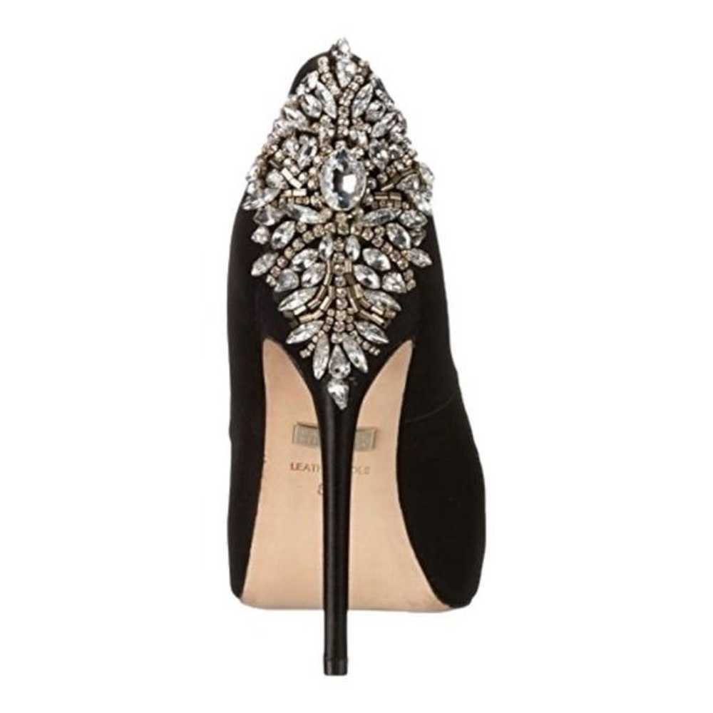 Badgley Mischka Black Kiara Embellished Peep Toe … - image 12