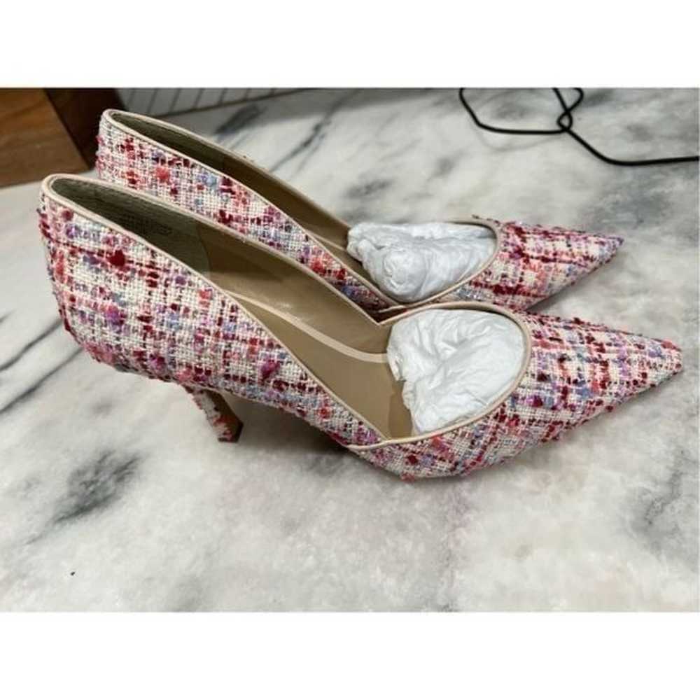 ANN TAYLOR AZRA TWEED PUMPS IN PINK MULTI SIZR 9 - image 8