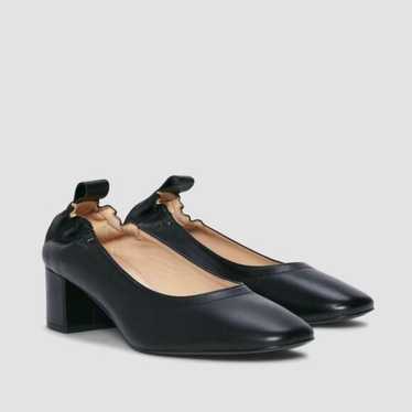 New! Everlane The Day Heel Nappa Leather Black Bl… - image 1