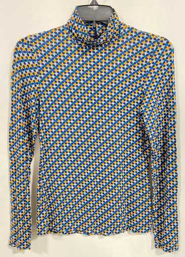 Tory Burch Womens Multicolor Geometric Long Sleev… - image 1