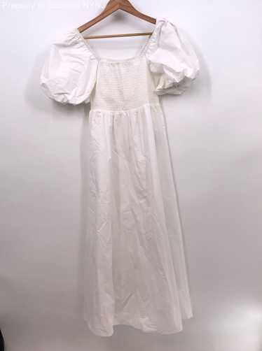 GESTUZ WOMEN'S PUFF SLEEVE SMOCK DRESS WHITE -SZ … - image 1