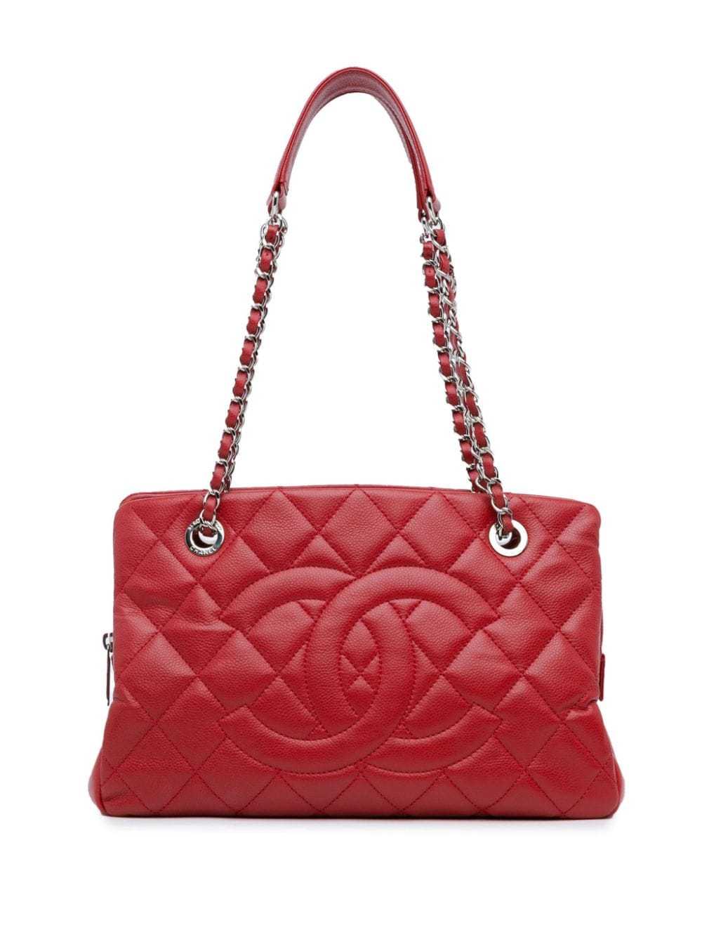 CHANEL Pre-Owned 2011 CC Petite Caviar Soft tote … - image 1