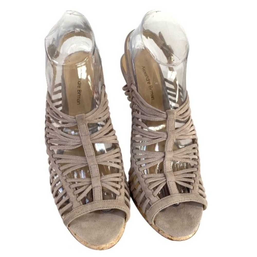 Alexandre Birman Suede Strappy Neutral Heels 9.5 - image 3