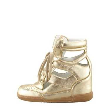 Marc by Marc Jacobs Cutout Wedge Sneaker Gold Leat