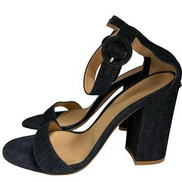 Gianvito Rossi denim heeled strappy sandals size … - image 1