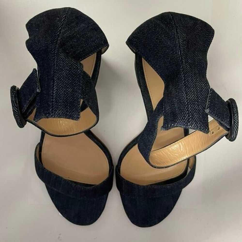 Gianvito Rossi denim heeled strappy sandals size … - image 3