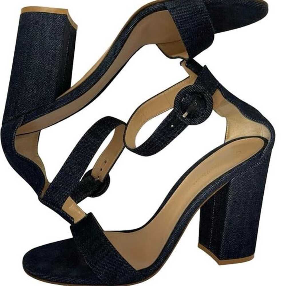 Gianvito Rossi denim heeled strappy sandals size … - image 6