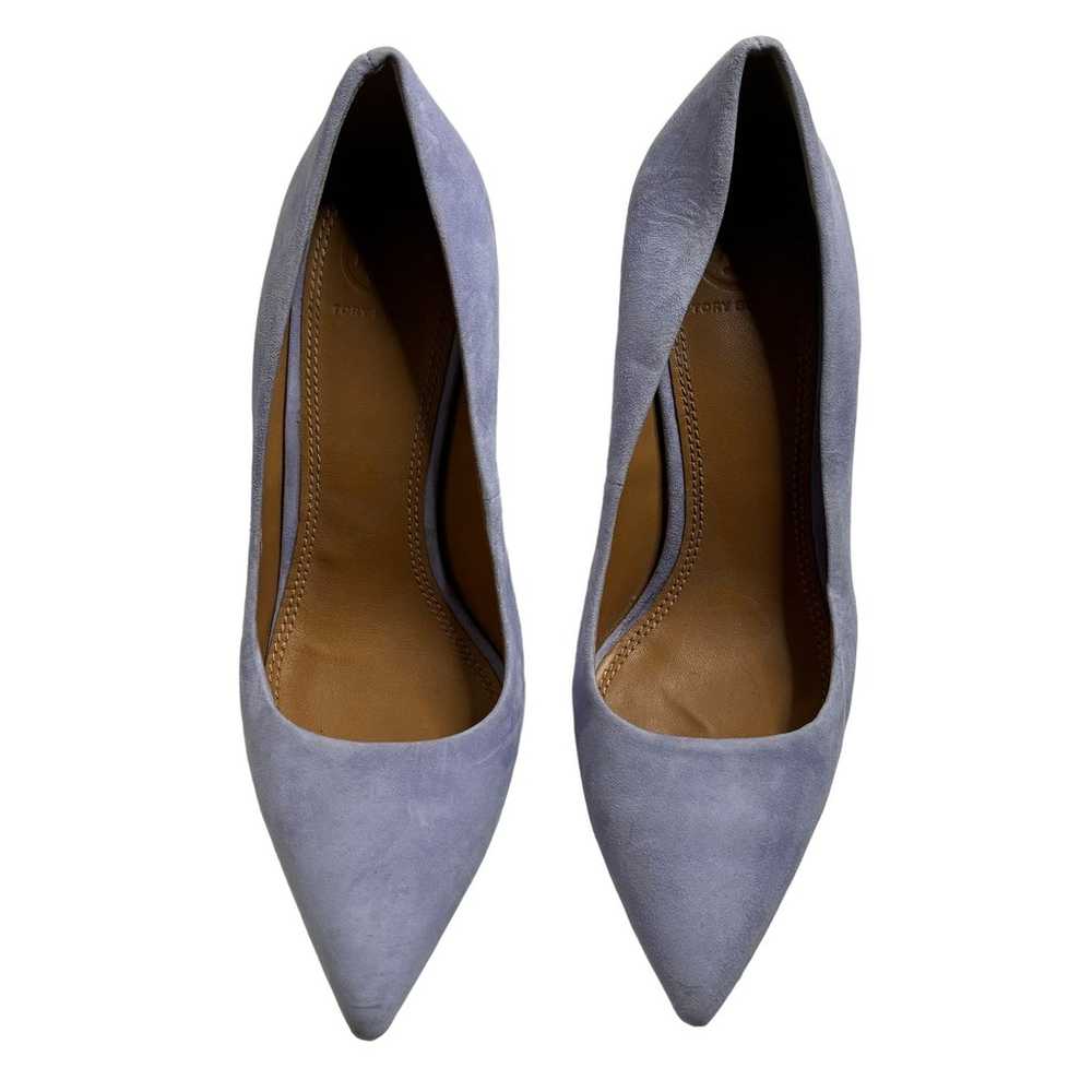 Tory Burch Suede Pointed Toe Pumps French Lavende… - image 2