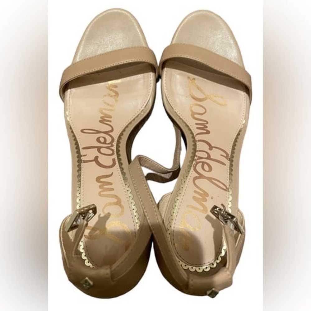 New Sam Edelman Sandals Ankle Strap Heels 6.5 Nude - image 11