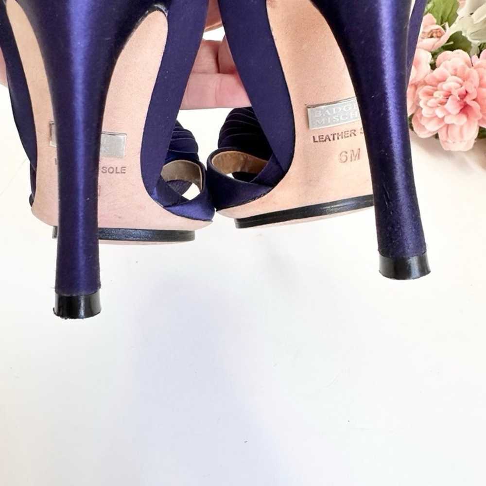 BADGLEY MISCHKA Randall Purple Satin D’Orsay Peep… - image 10