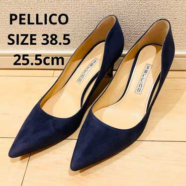 【Excellent condition】PELLICO pumps suede navy poi… - image 1